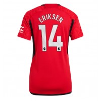 Fotballdrakt Dame Manchester United Christian Eriksen #14 Hjemmedrakt 2023-24 Kortermet